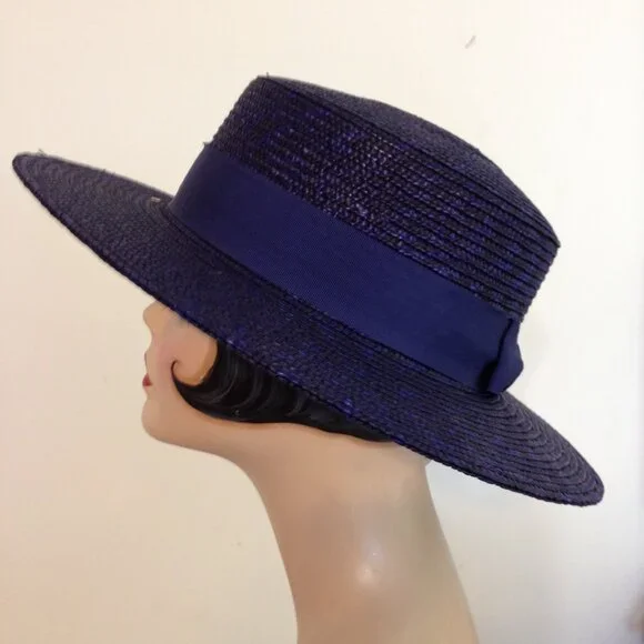 Woman's Vintage Summer Straw Hat by IMPORTINA - Picture 2 of 3